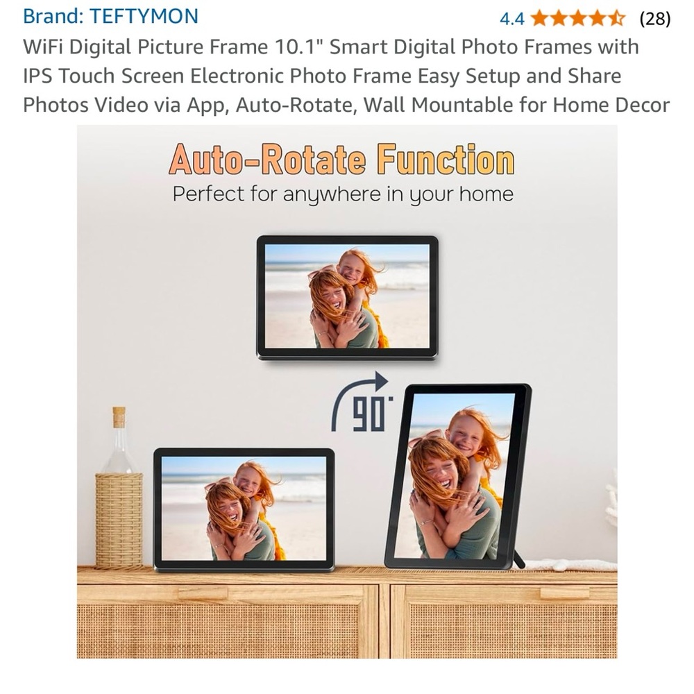 Teftymon Digital Photo Frame - Picture 4 of 9